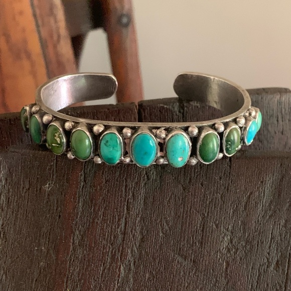 Jewelry - Beautiful Old Turquoise Heavy Cuff Bracelet